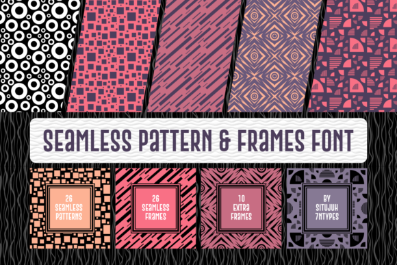 Seamless Pattern Frames: A Display Font for Editorial Design